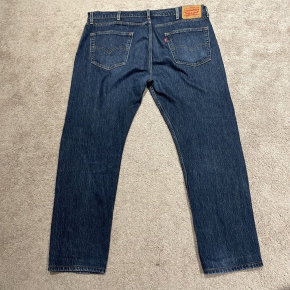 Levis 502 Jeans Men 40x30 (Tag: 40X34) Tapered Leg Regular Fit Denim Pants Blue - Picture 12 of 15